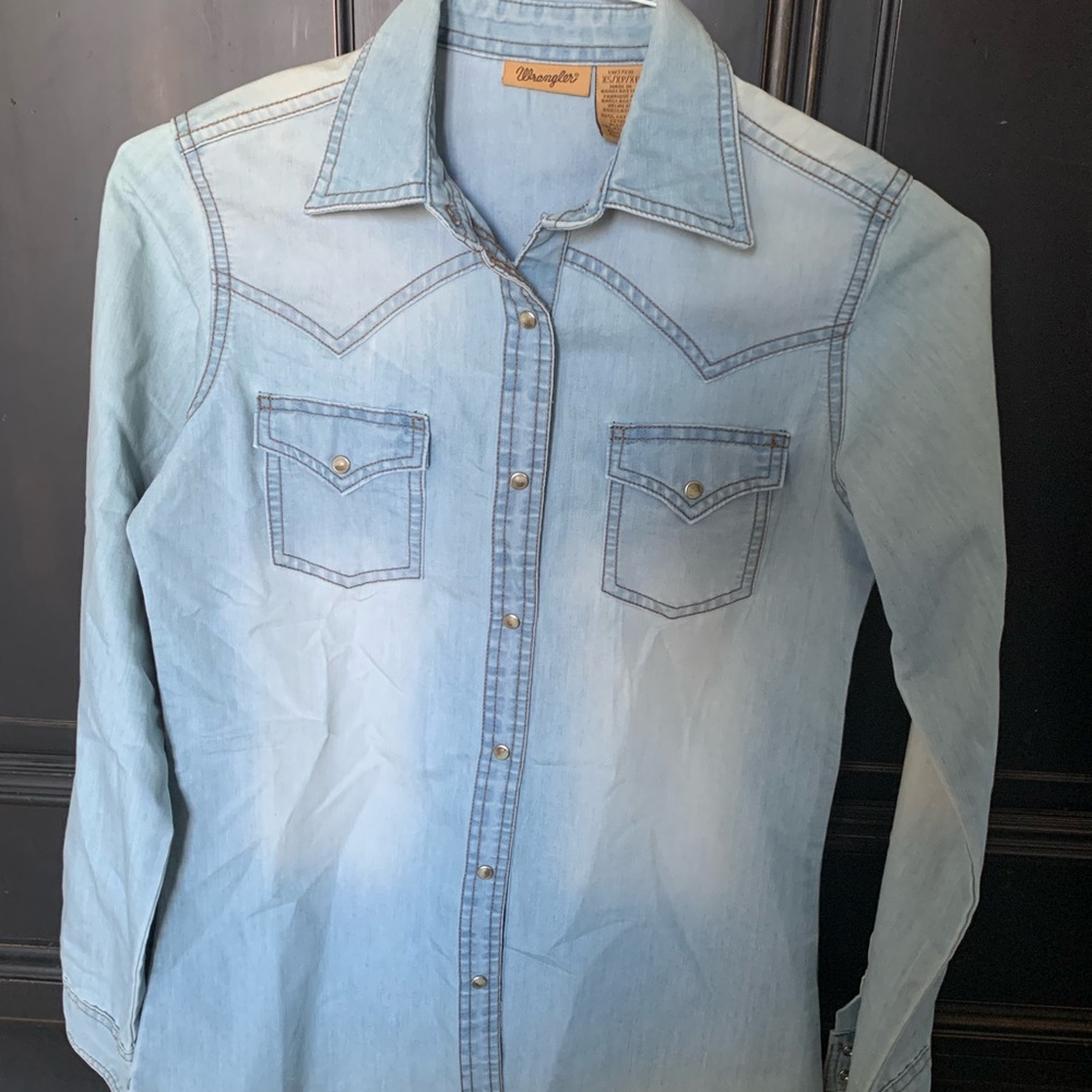 Vintage Style Wrangler Chambray Shirt
